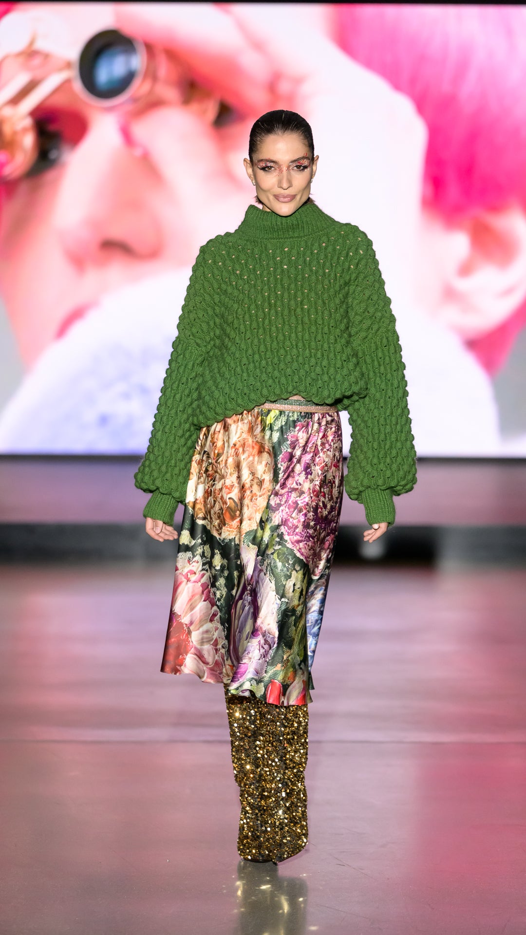 Pullover Noppenstrick Green