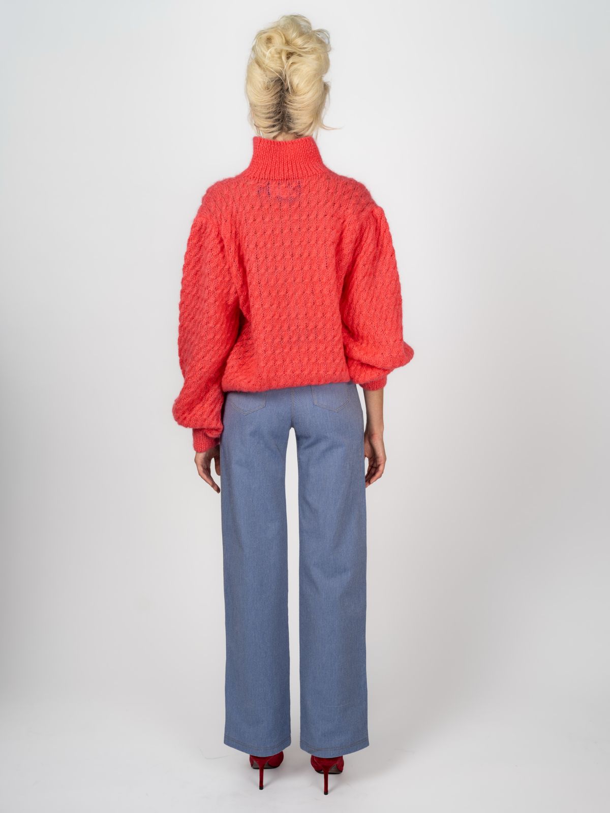 Pullover Angora Koralle, handgestrickt von Maya Seyferth – Ansicht 3