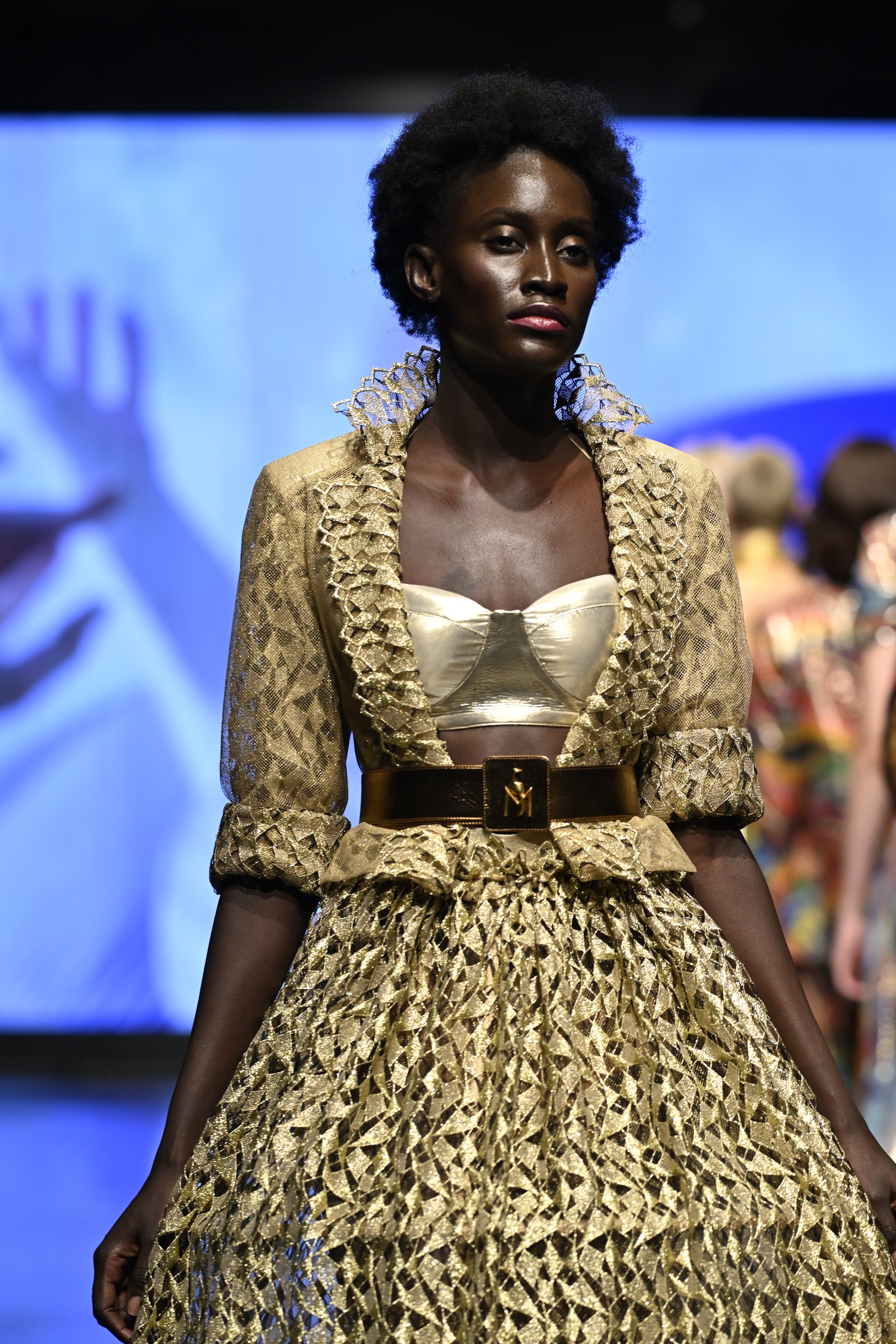 Blazer and Skirt Gold Runway Paris
