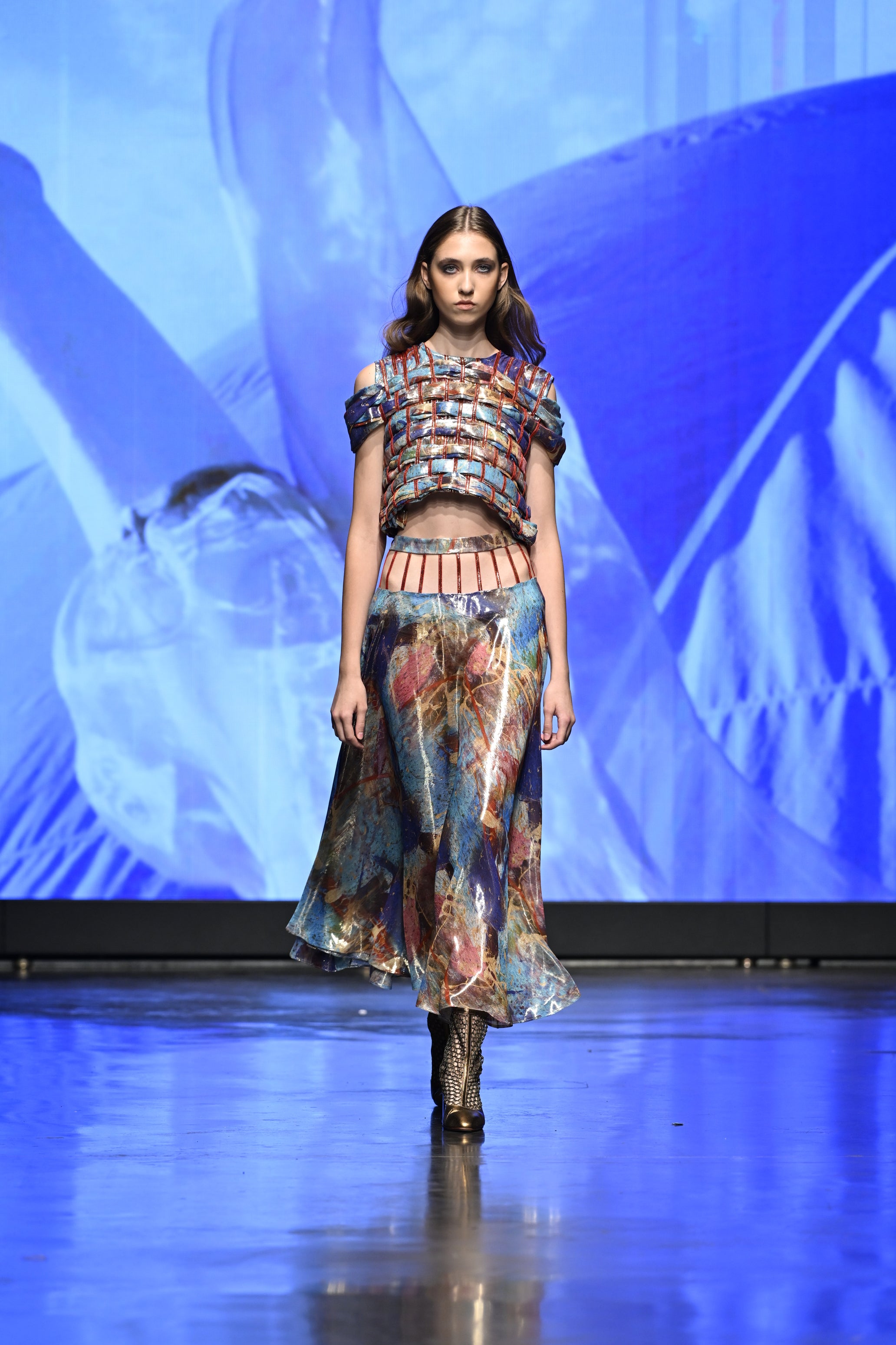 Top and Skirt Silk Runway Paris