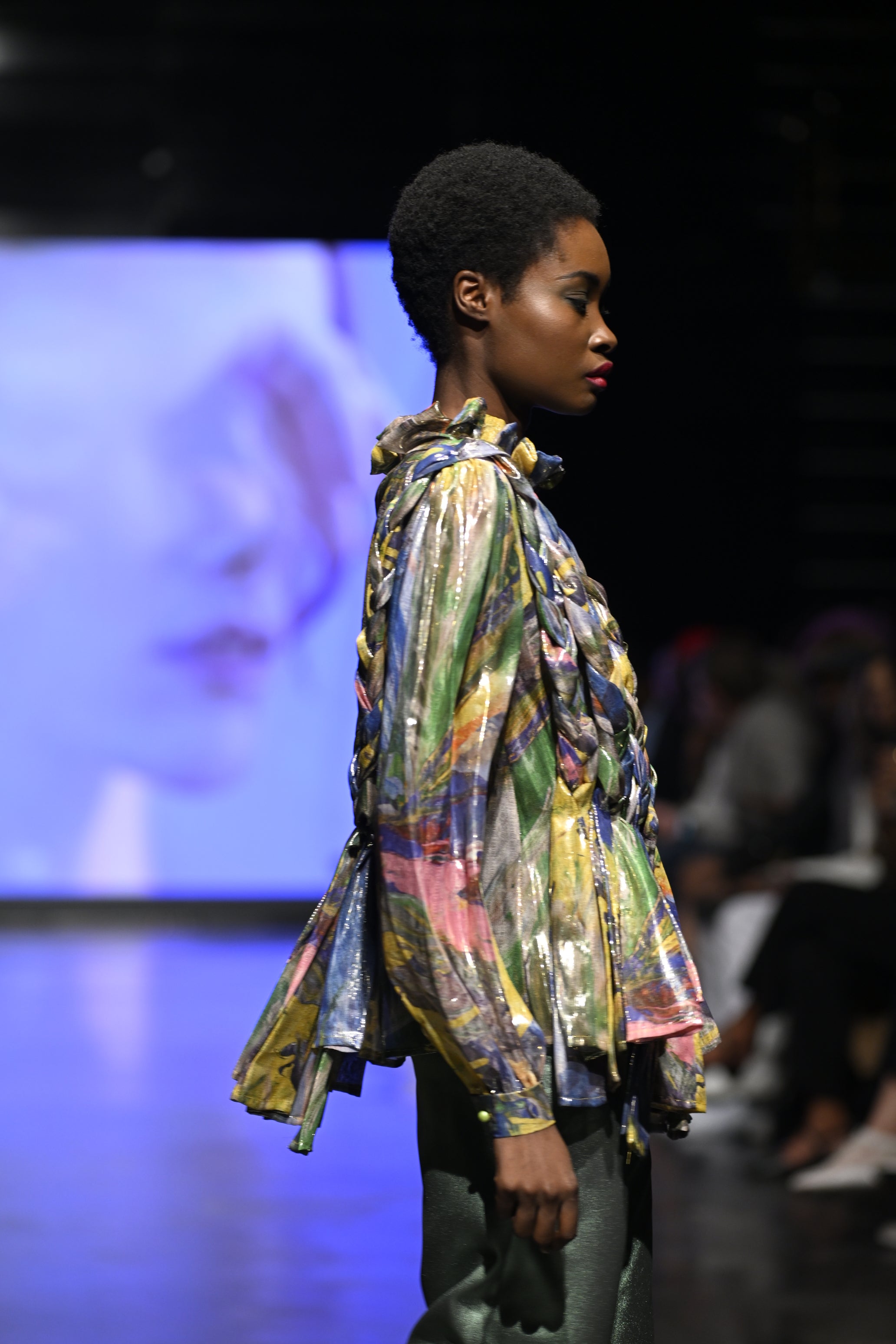 Set Blouse Pants Silk Runway Paris