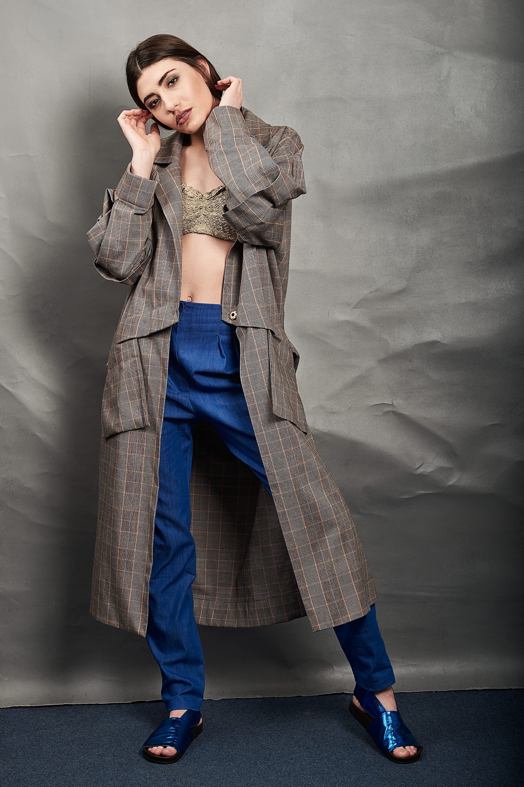 Karierter Sommermantel "Züri"