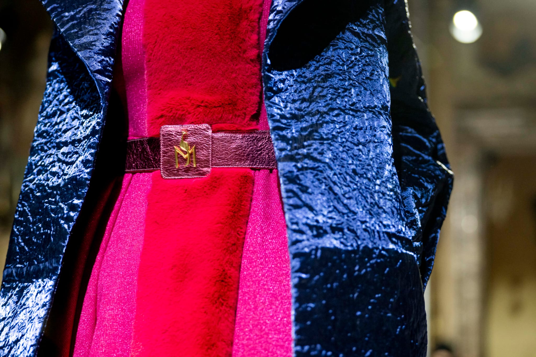 Runway Dress Pink with Faux Fur