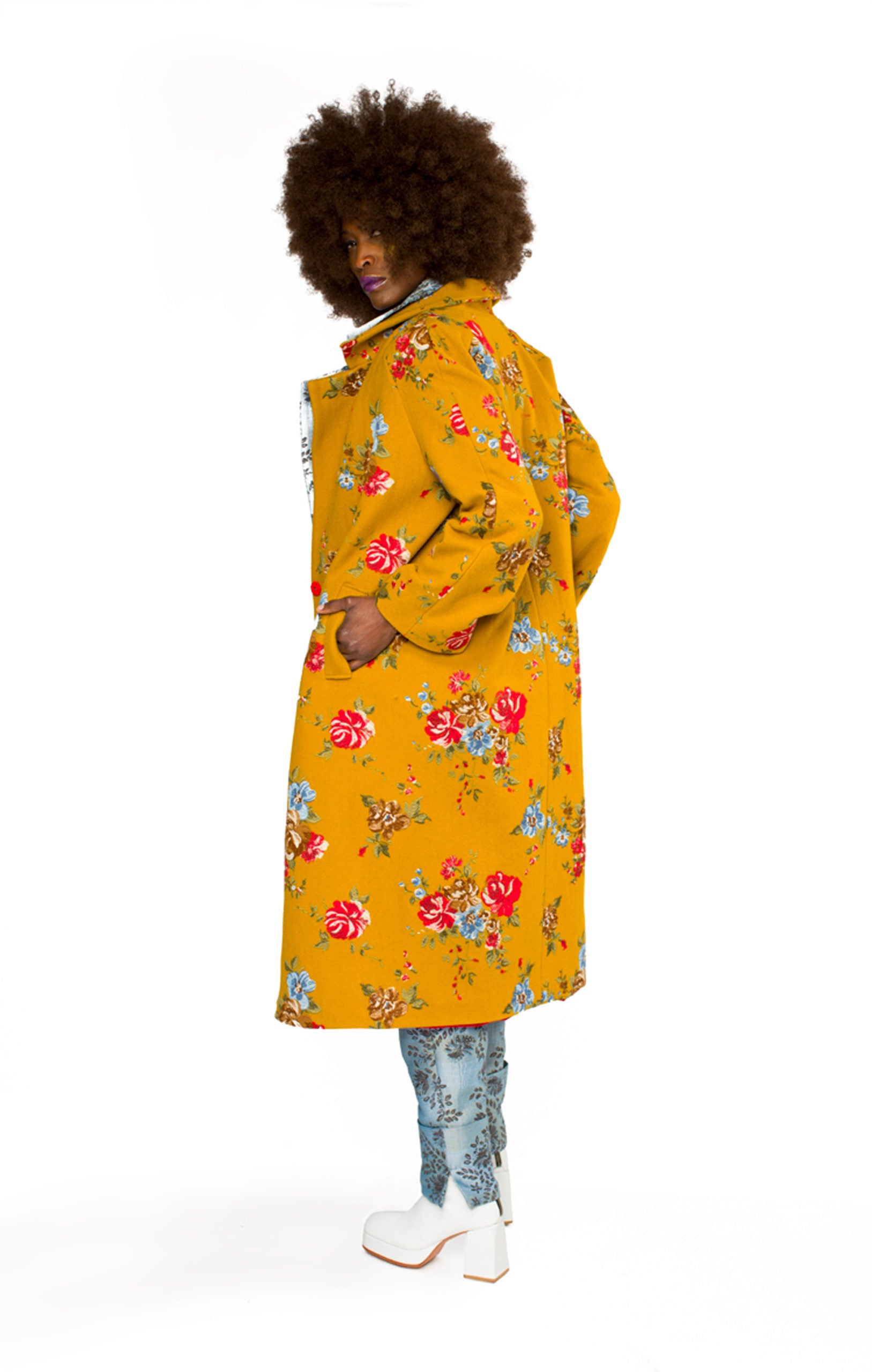 Coat Embroidery Flowers