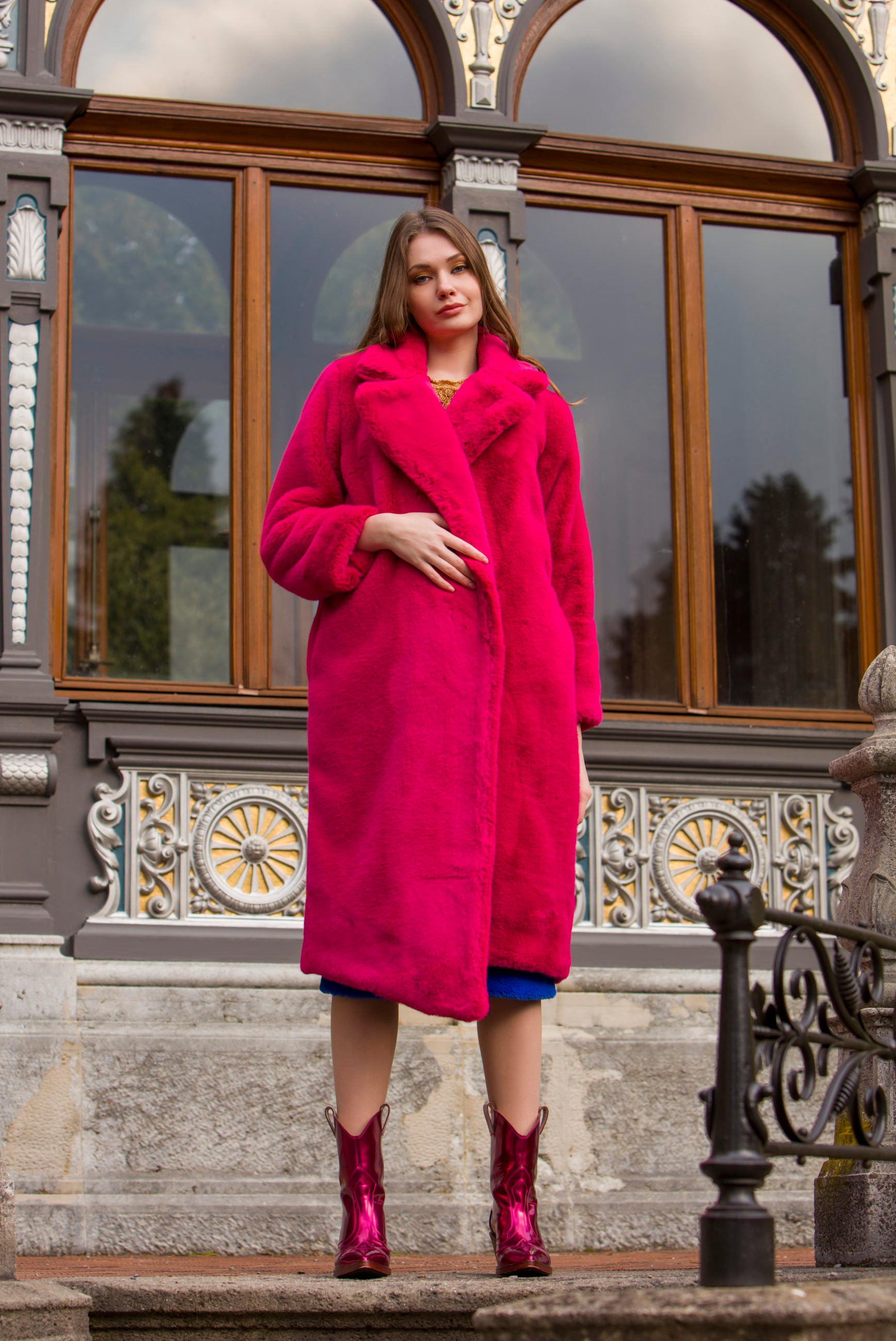 Pink Coat Fake Fur