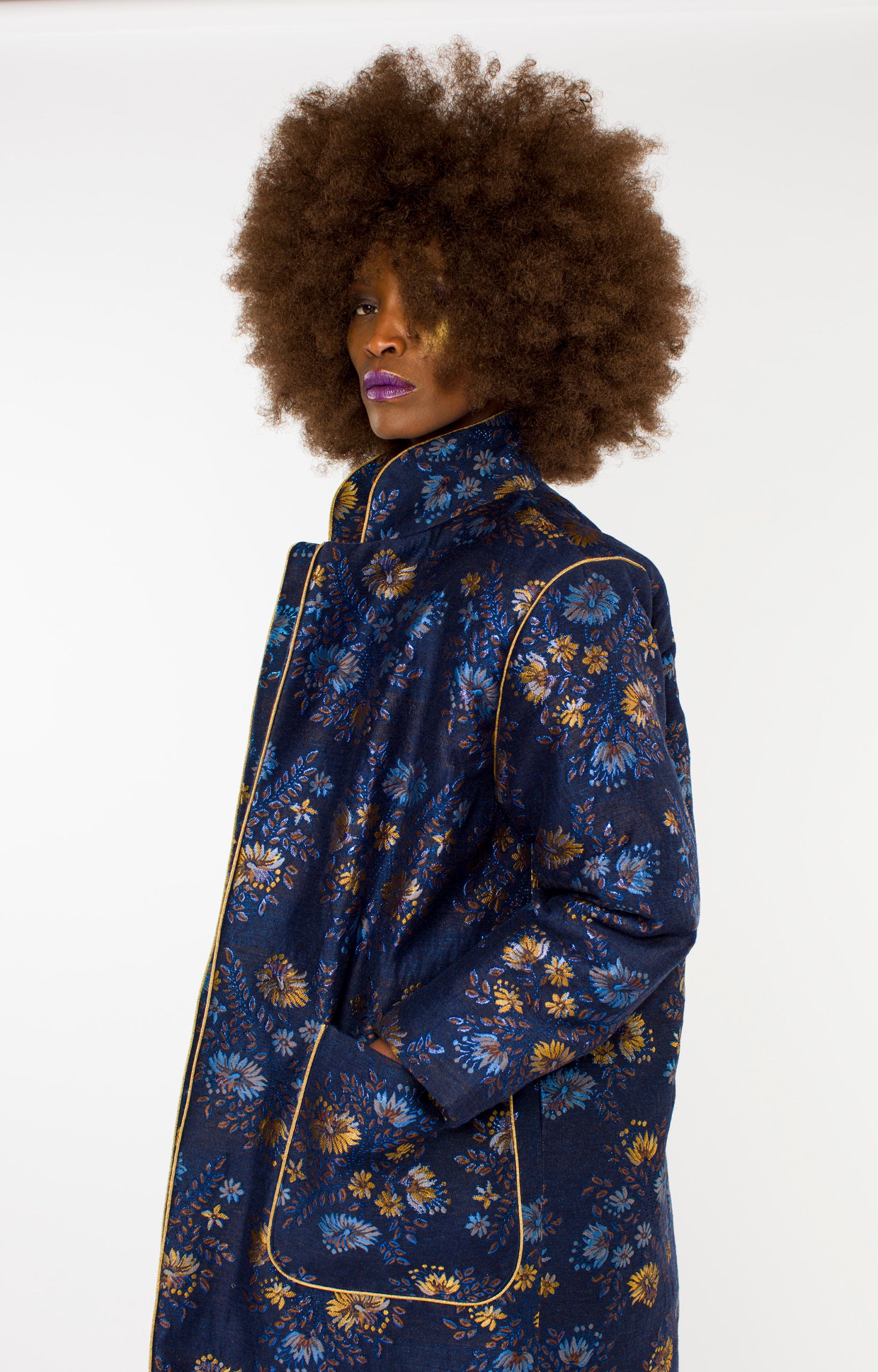 Coat Flowers Blue