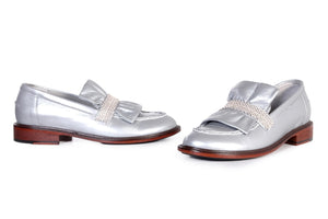 Loafer handmade silber