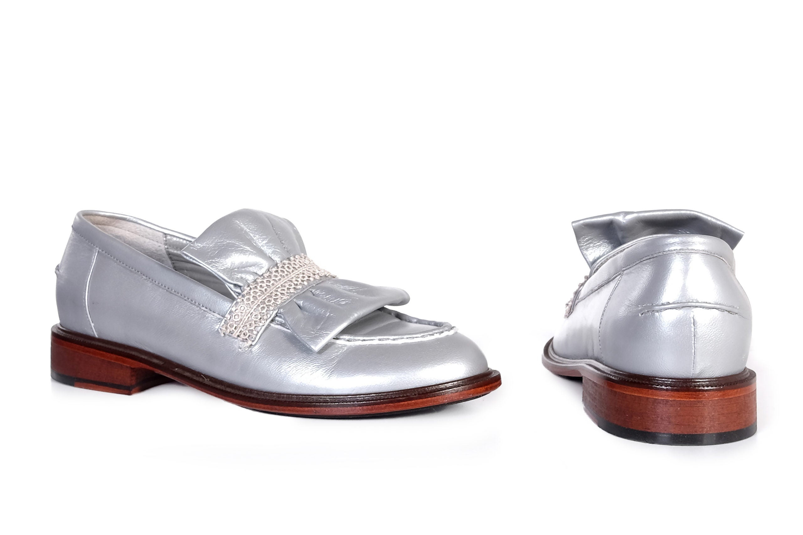 Handmade Loafer Silver