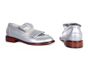 Loafer handmade silber