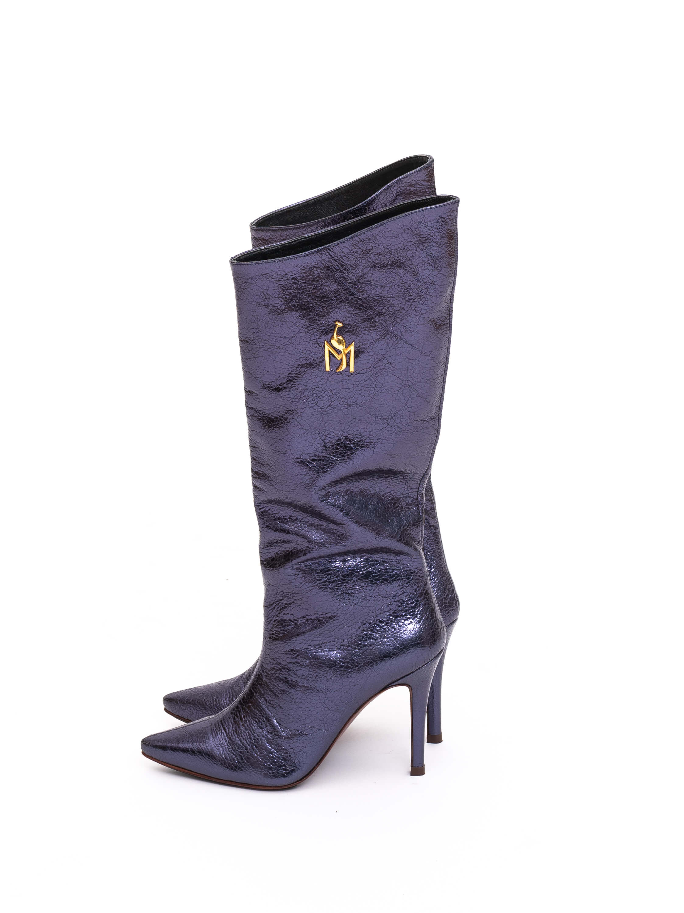 Handmade Boots Blue Logo