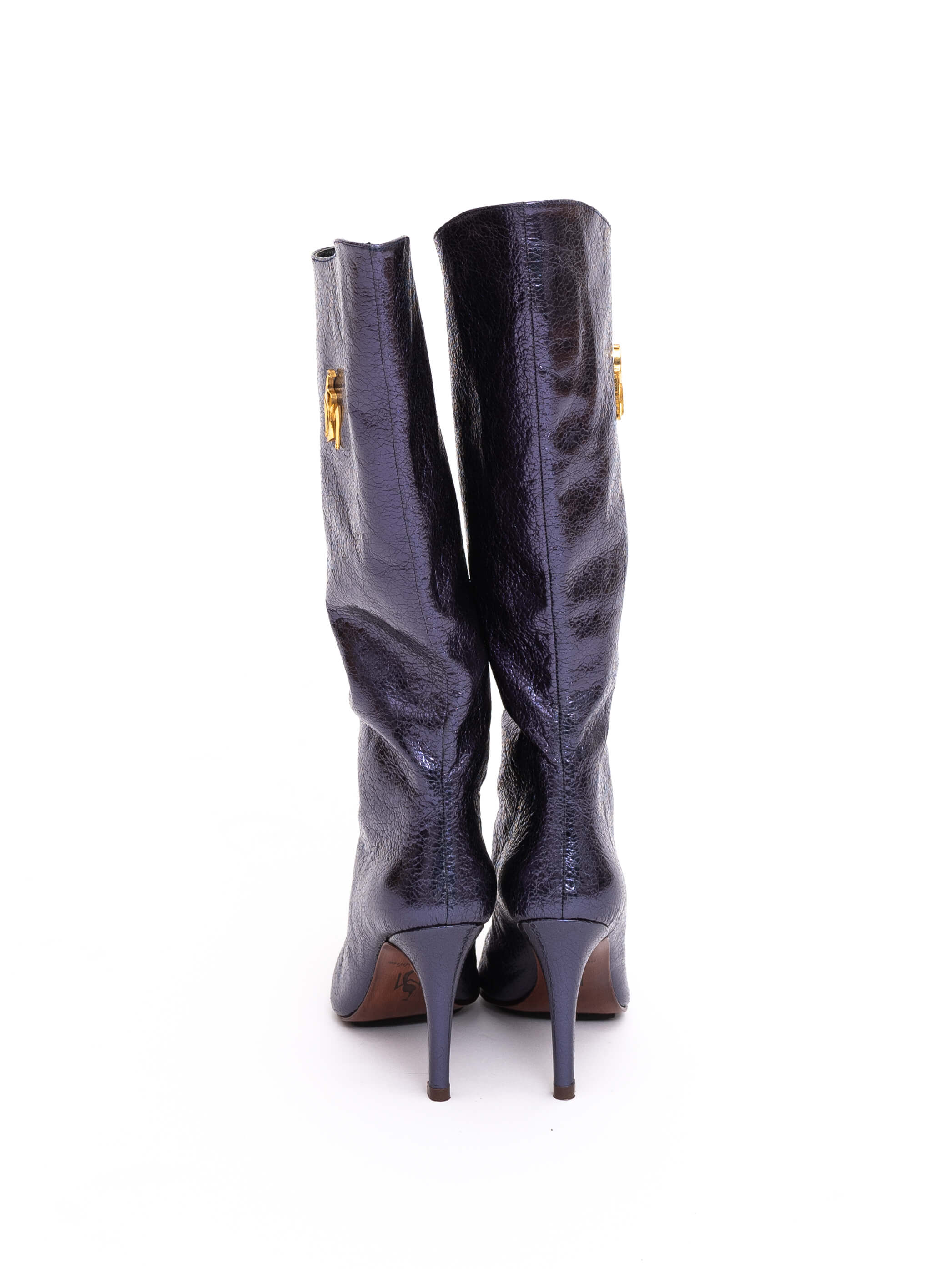 Handmade Boots Blue Logo