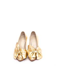 Golden pump Shoes