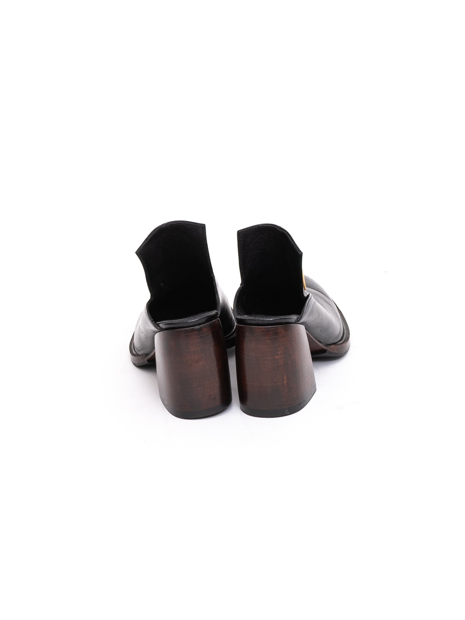 Handmade Mules Black with Logo