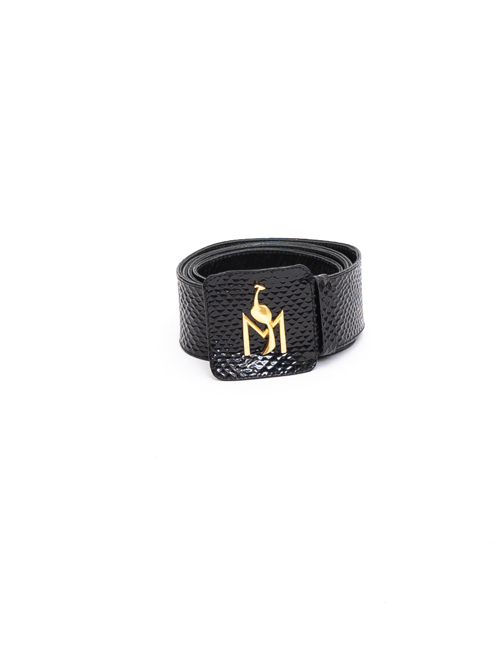 Handmade Belt Embossed Black