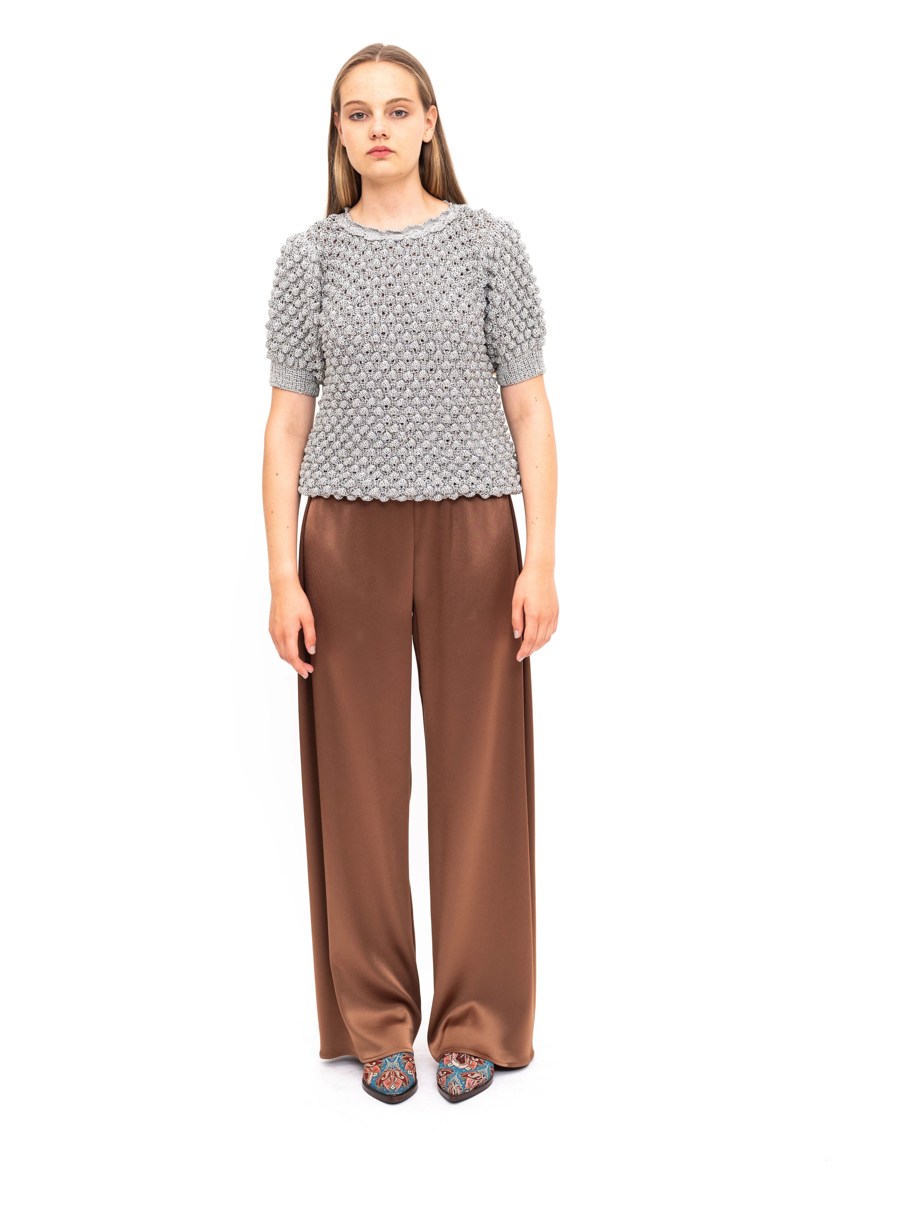 Silk Pants Brown