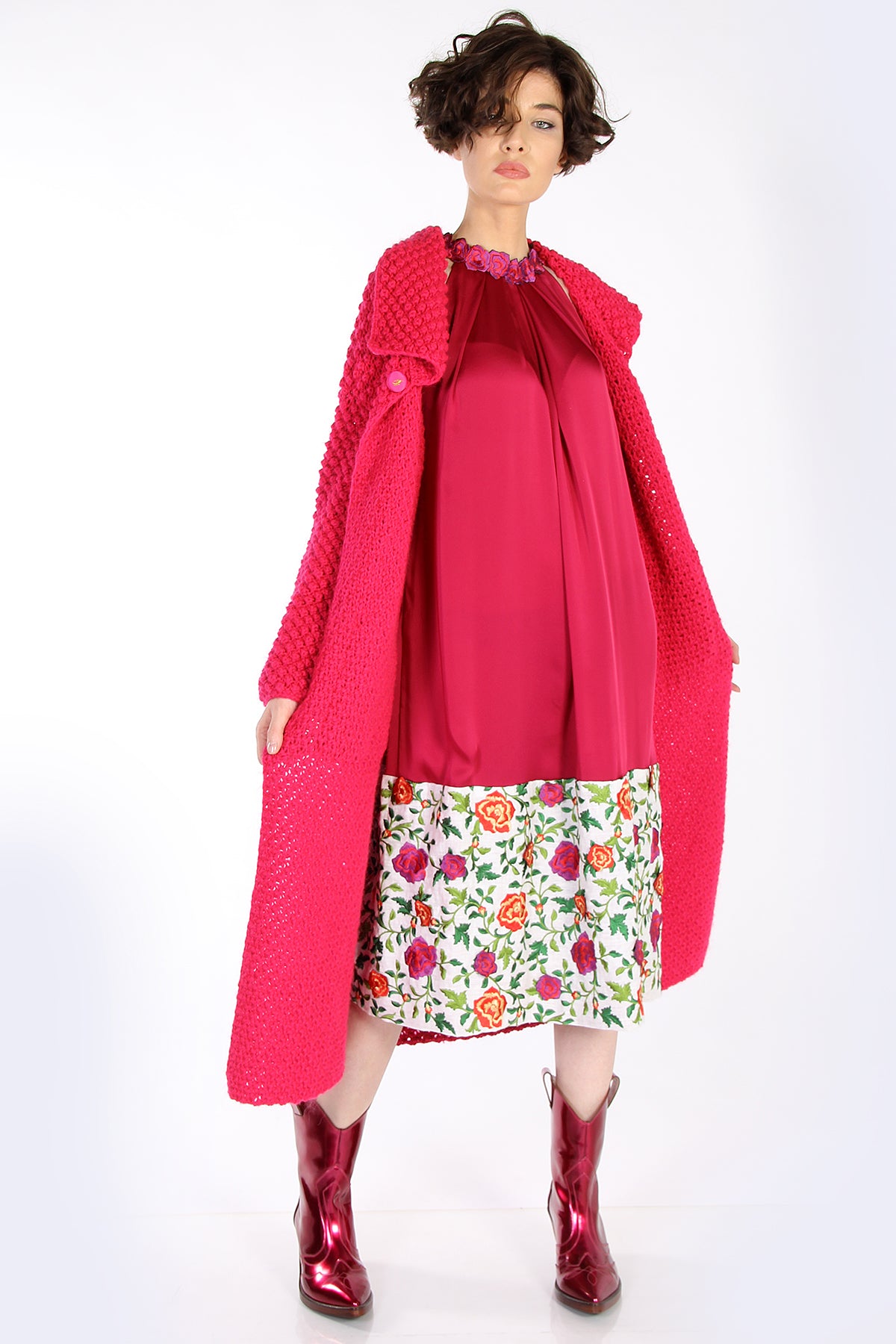 Handmade Cardigan Pink Mohair