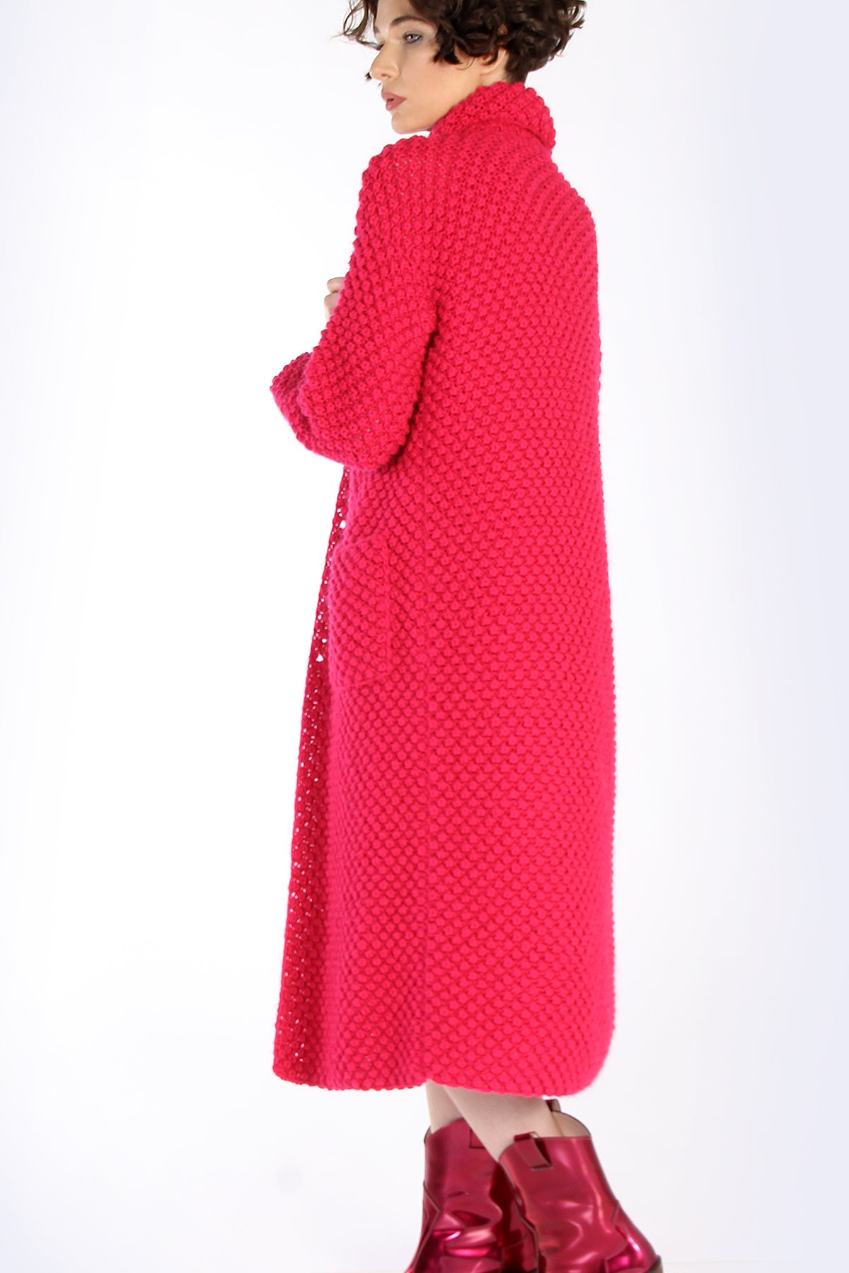 Handmade Cardigan Pink Mohair