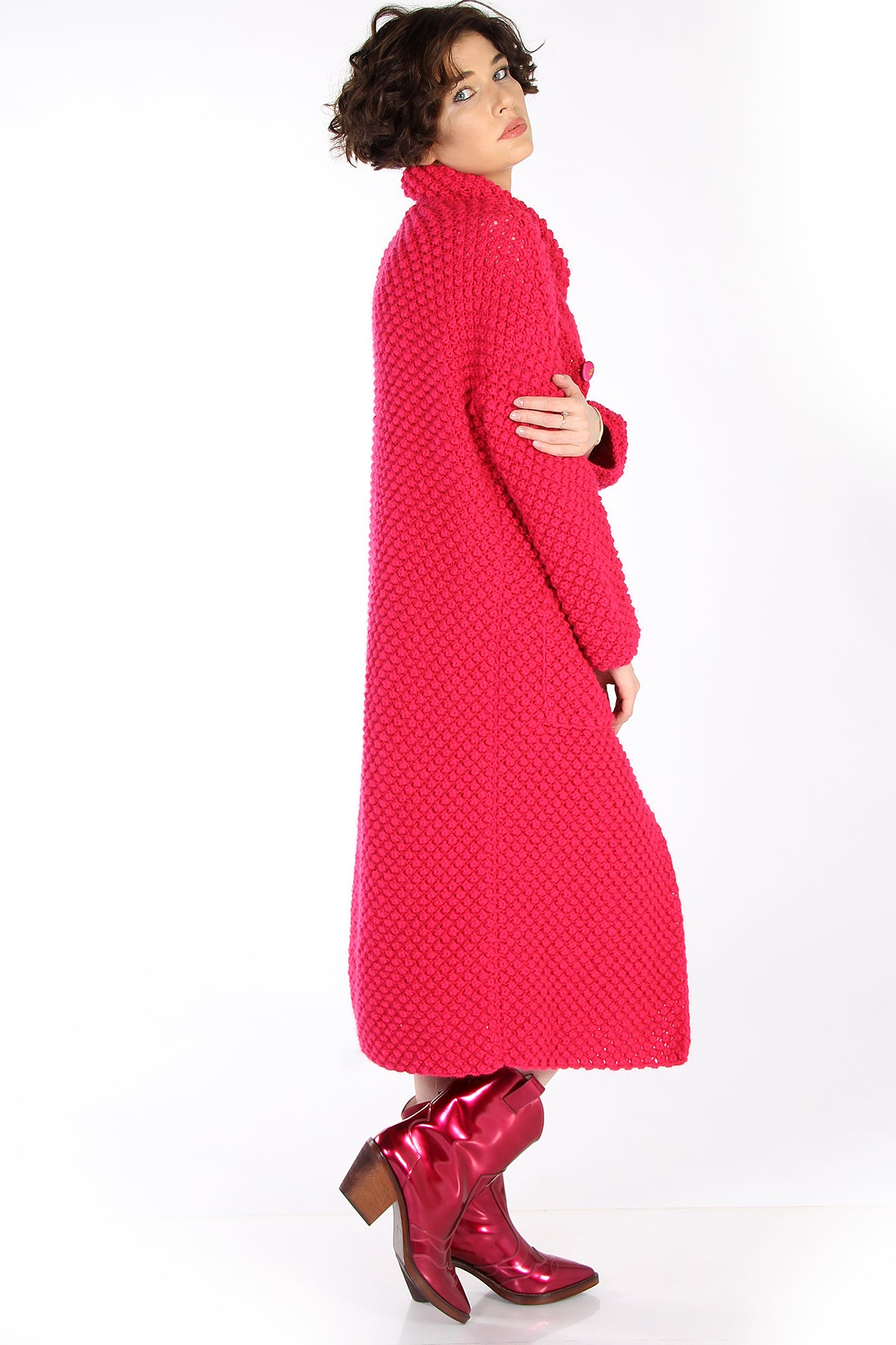 Handmade Cardigan Pink Mohair