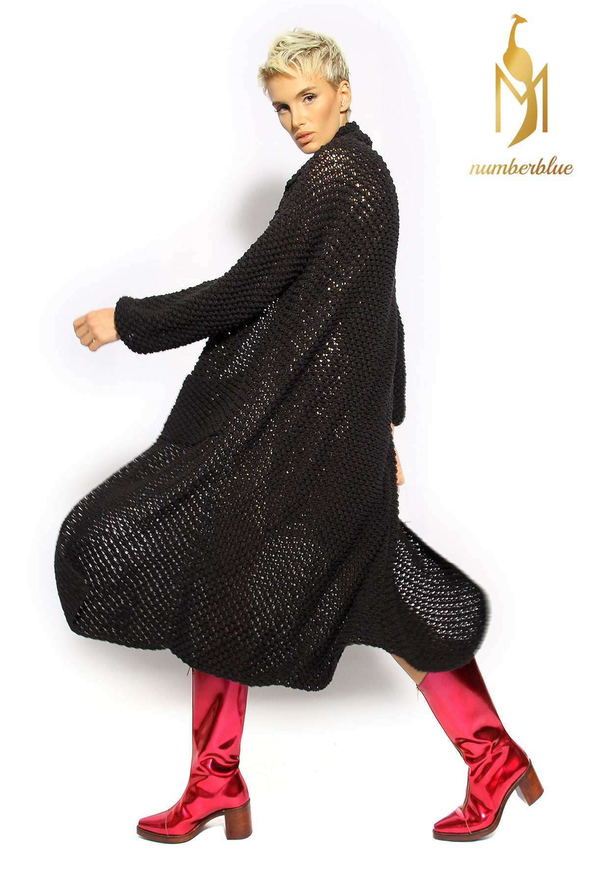 Handmade Cardigan Black Cotton