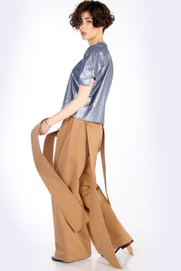 DOUBLE LAYER PANTS BROWN