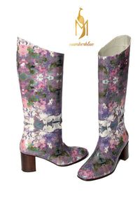 Handmade Stiefel mit Blumenprint