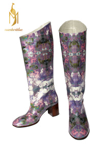 Handmade Stiefel mit Blumenprint