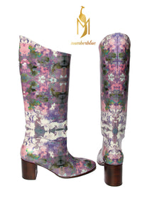 Handmade Stiefel mit Blumenprint