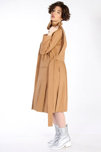 BELTED TRENCH COAT BROWN