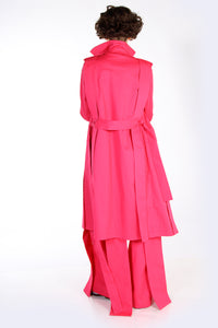 BELTED TRENCH COAT PINK