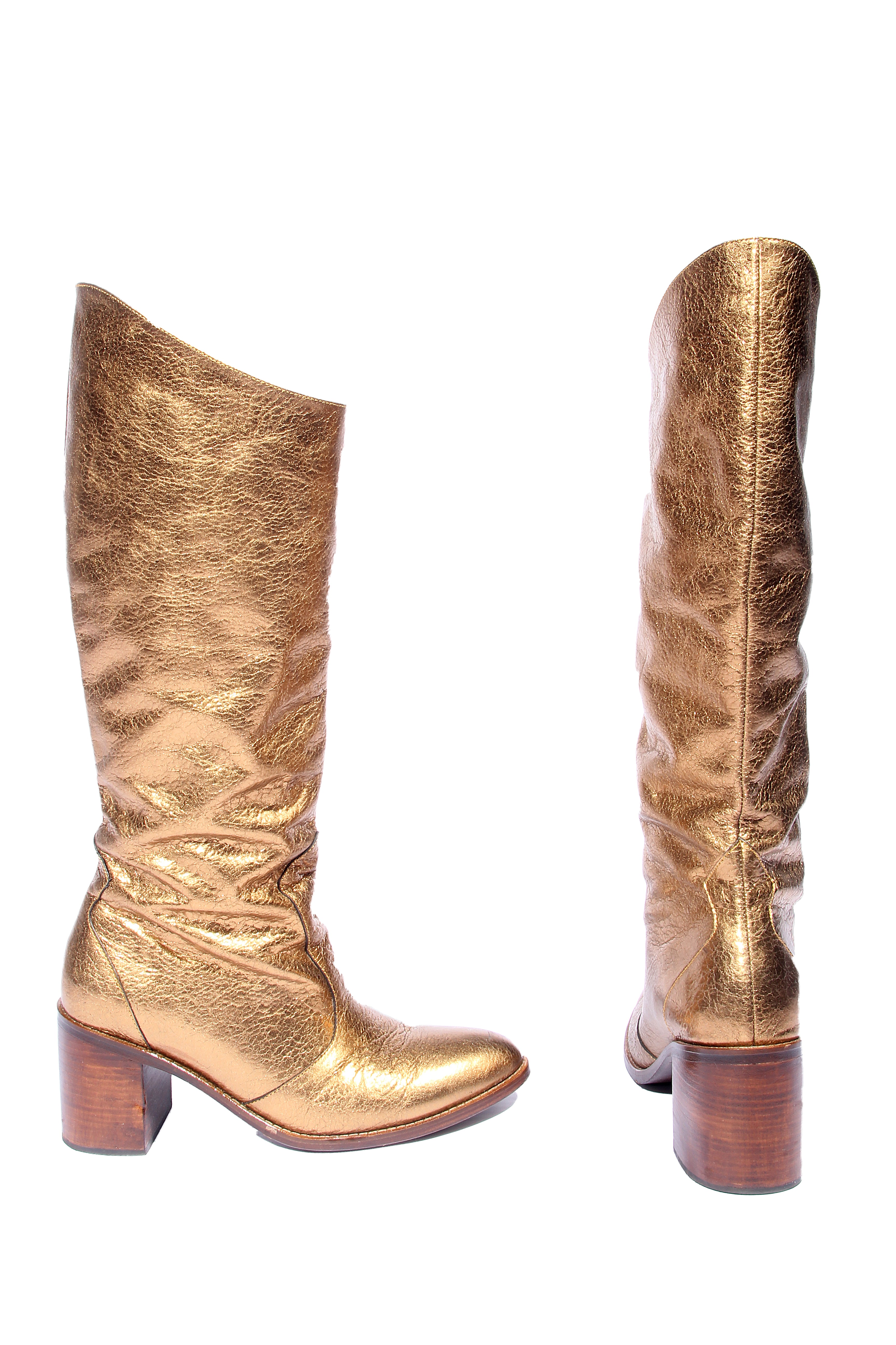 Handmade Boots Gold