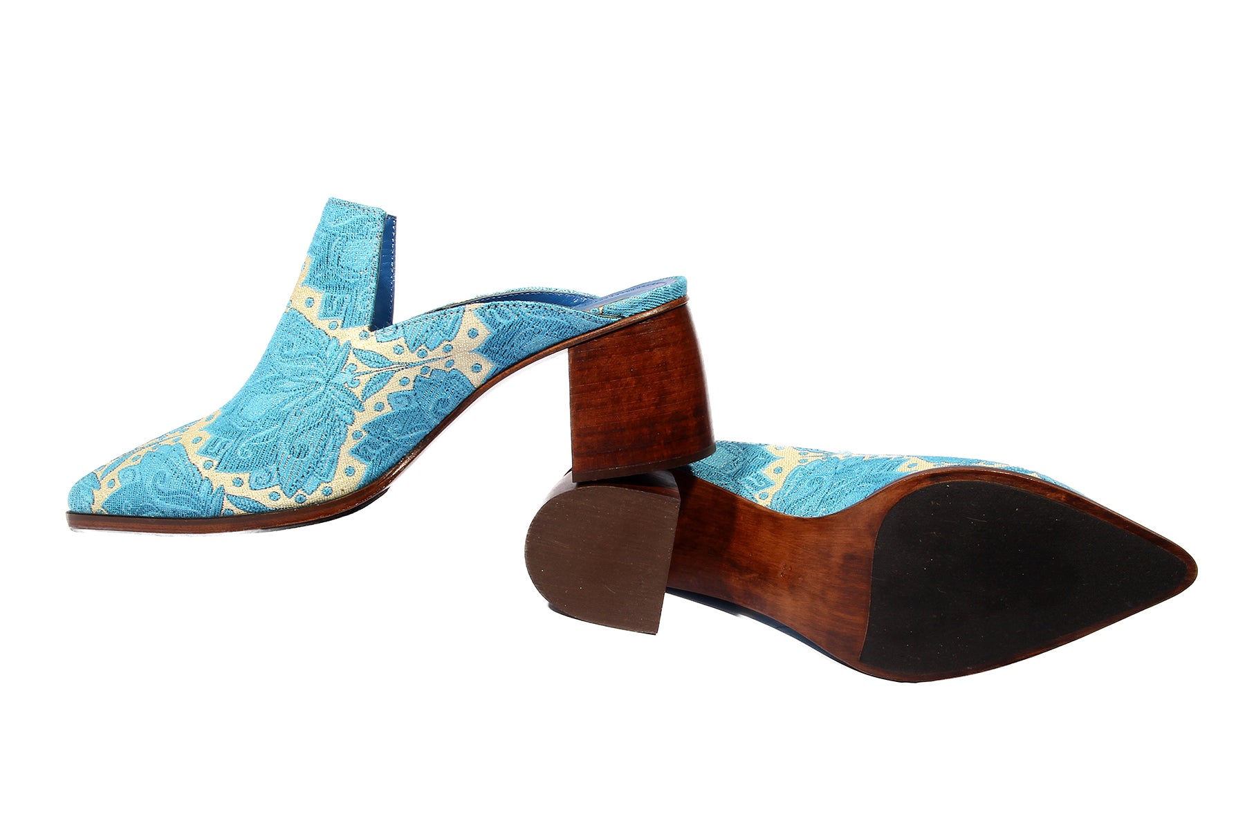 Handmade Mules Turquoise