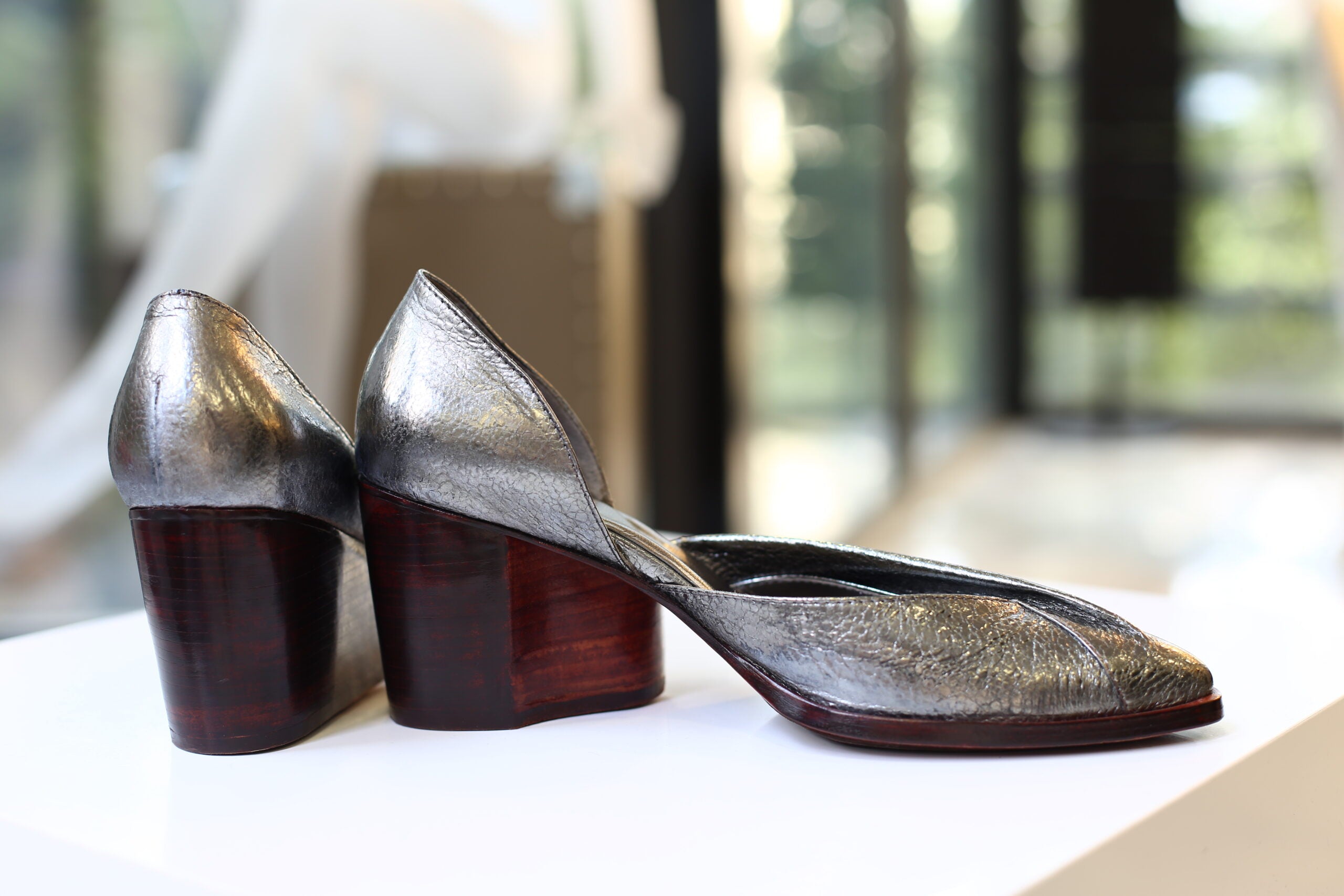 Handmade Slippers Silver