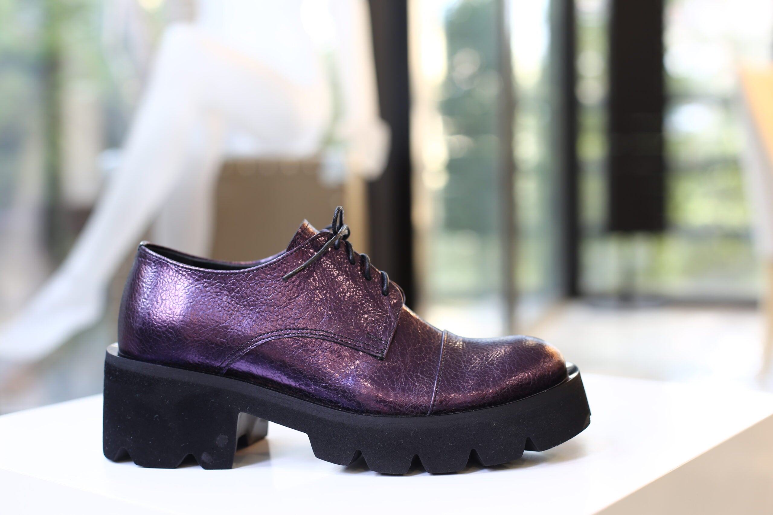 Handmade Derby Metallic Purple