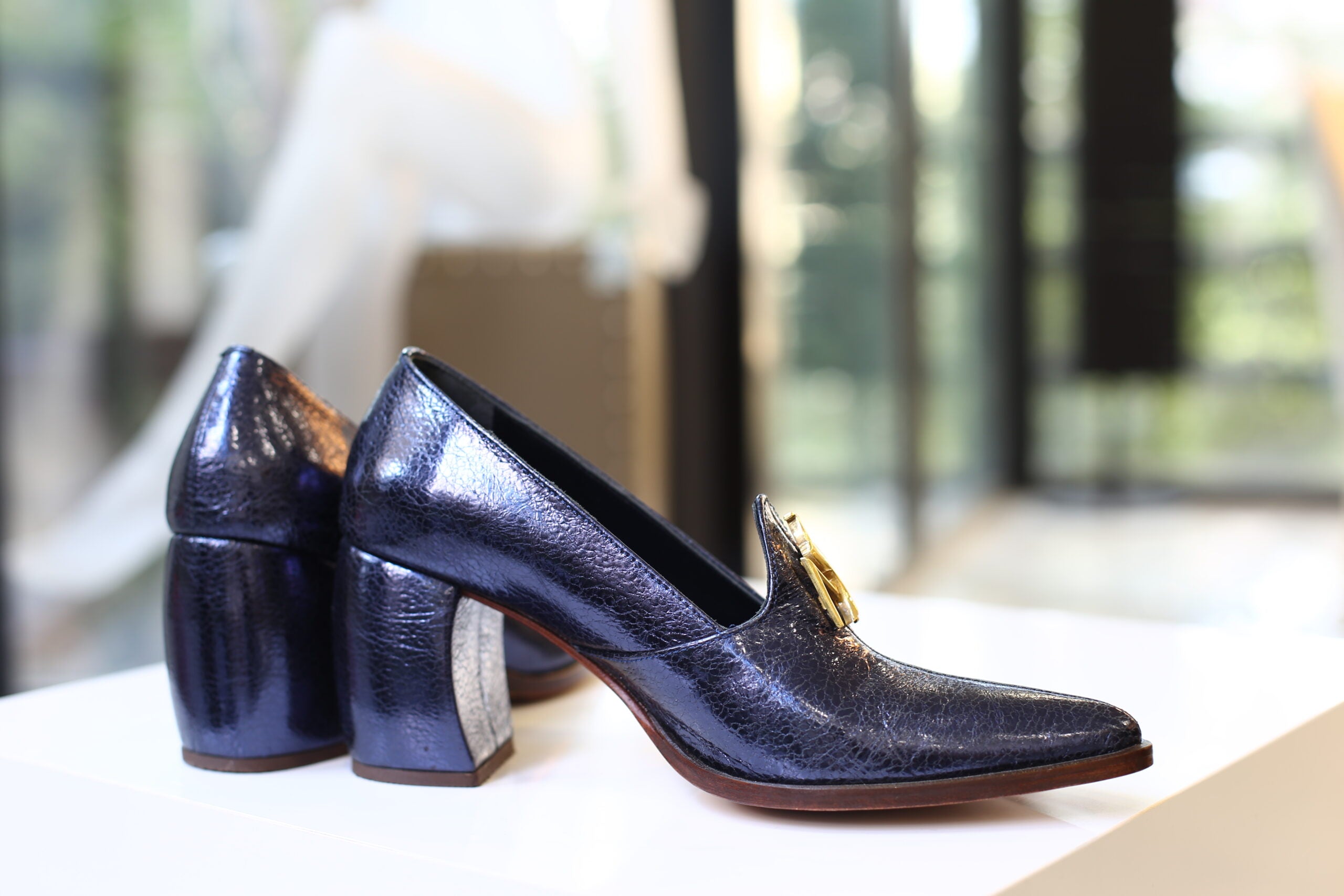 Handmade Slipper Navy Logo