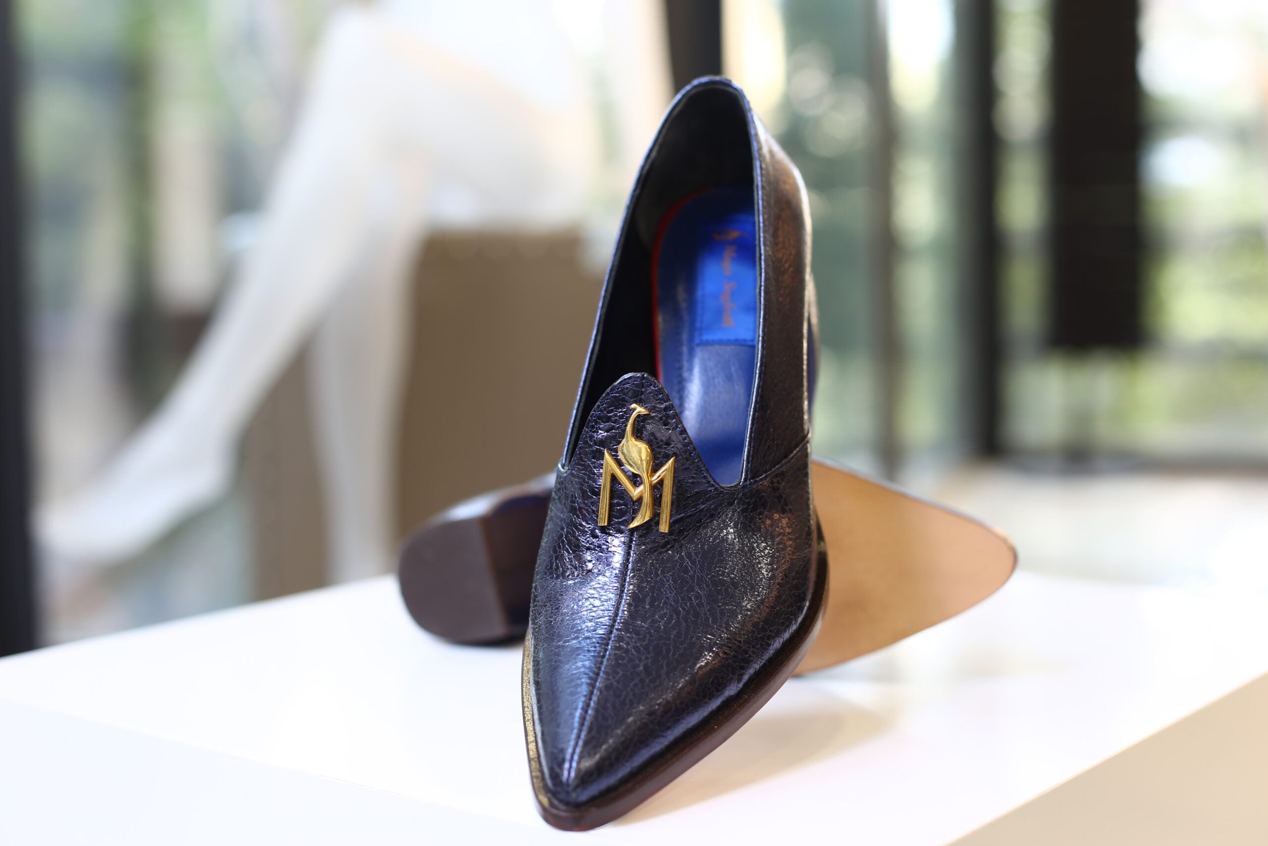 Handmade Slipper Navy Logo