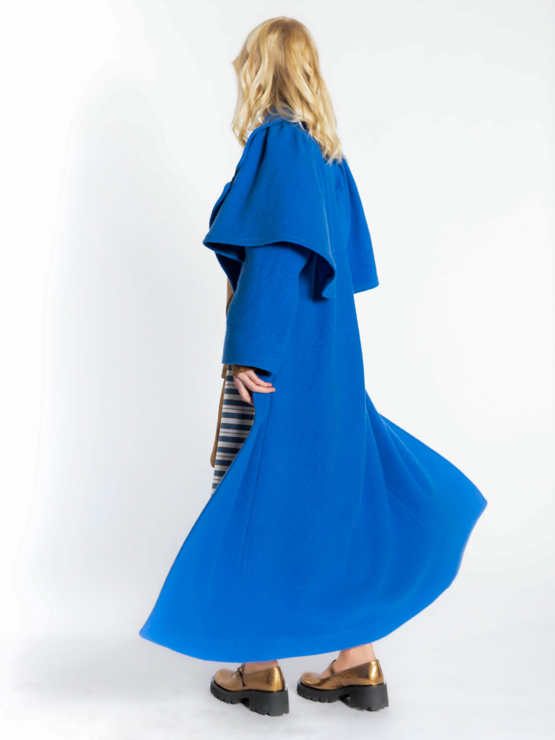 Coat Wool Electric Blue