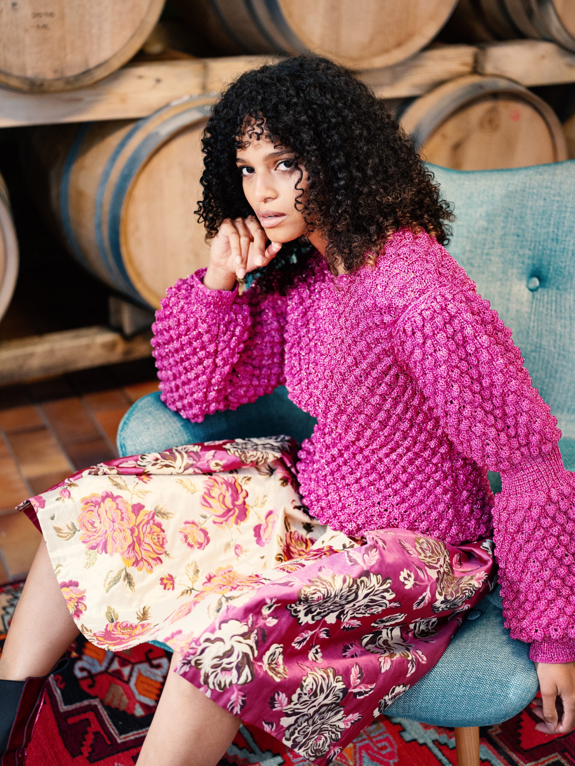 Hand knitted pullover