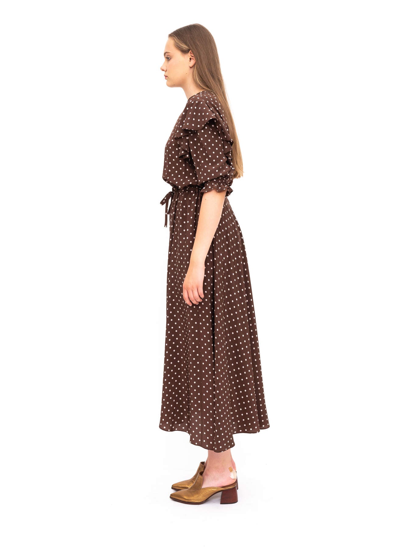 Dress Brown Polka Dots