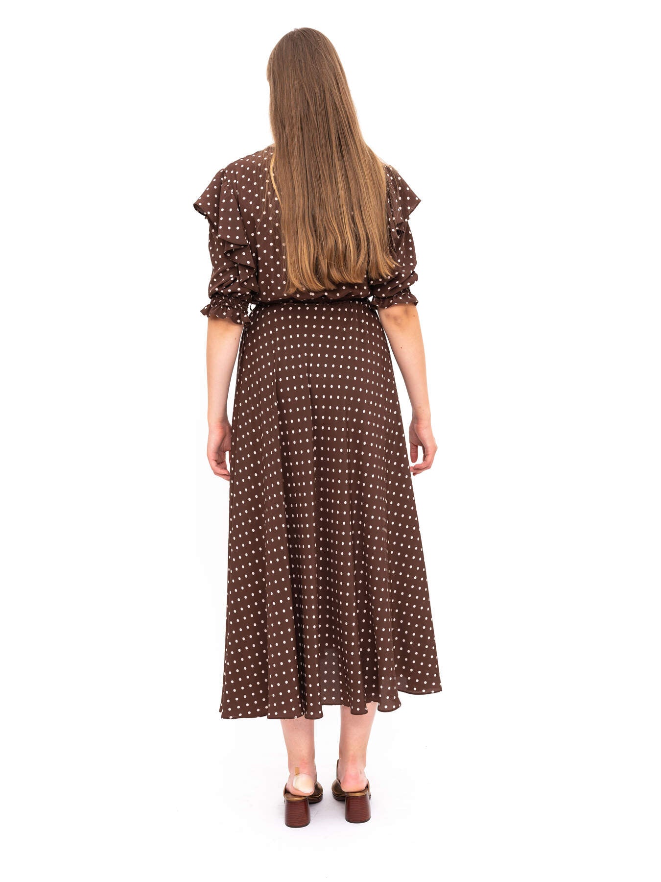 Dress Brown Polka Dots
