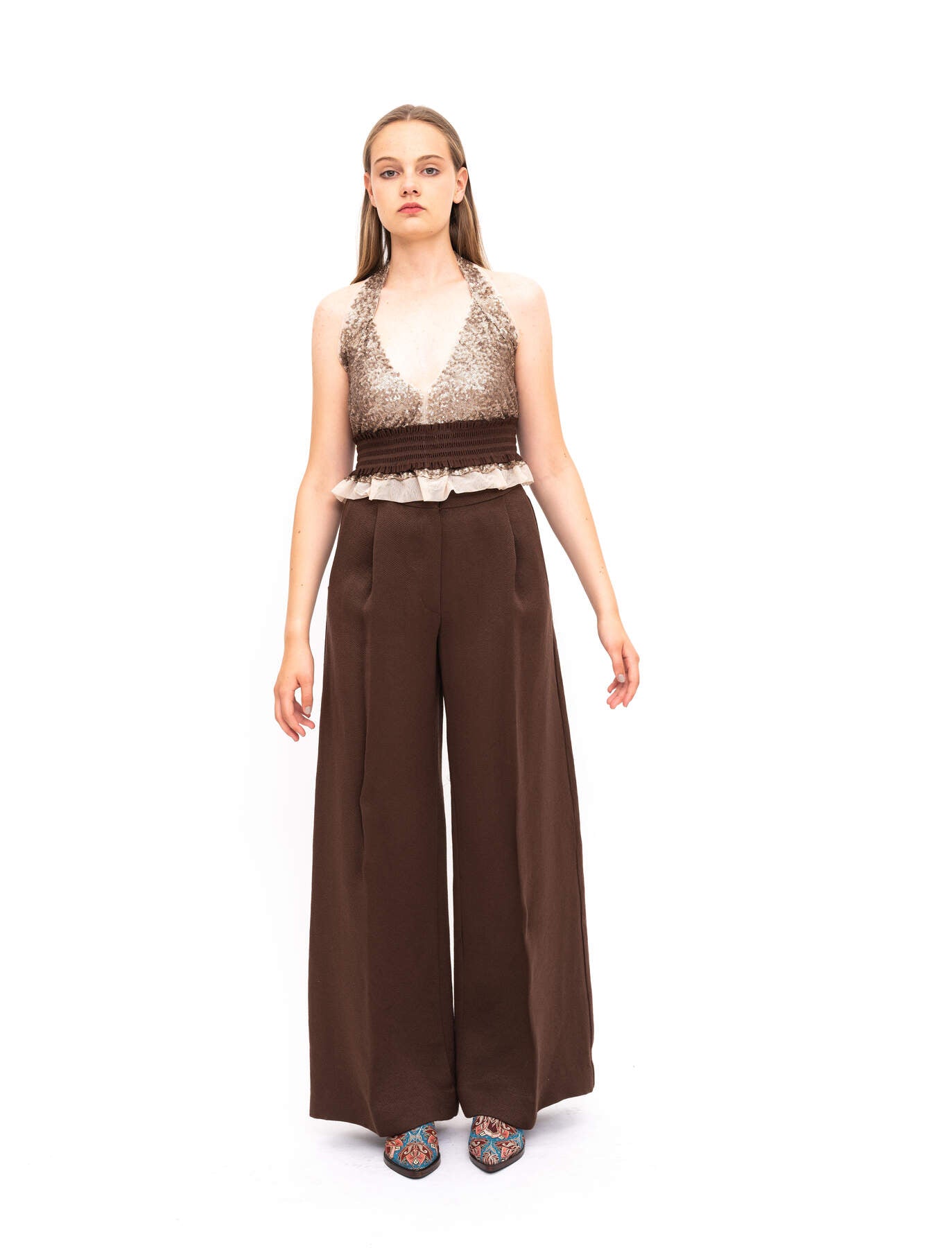 Pants Brown Palazzo