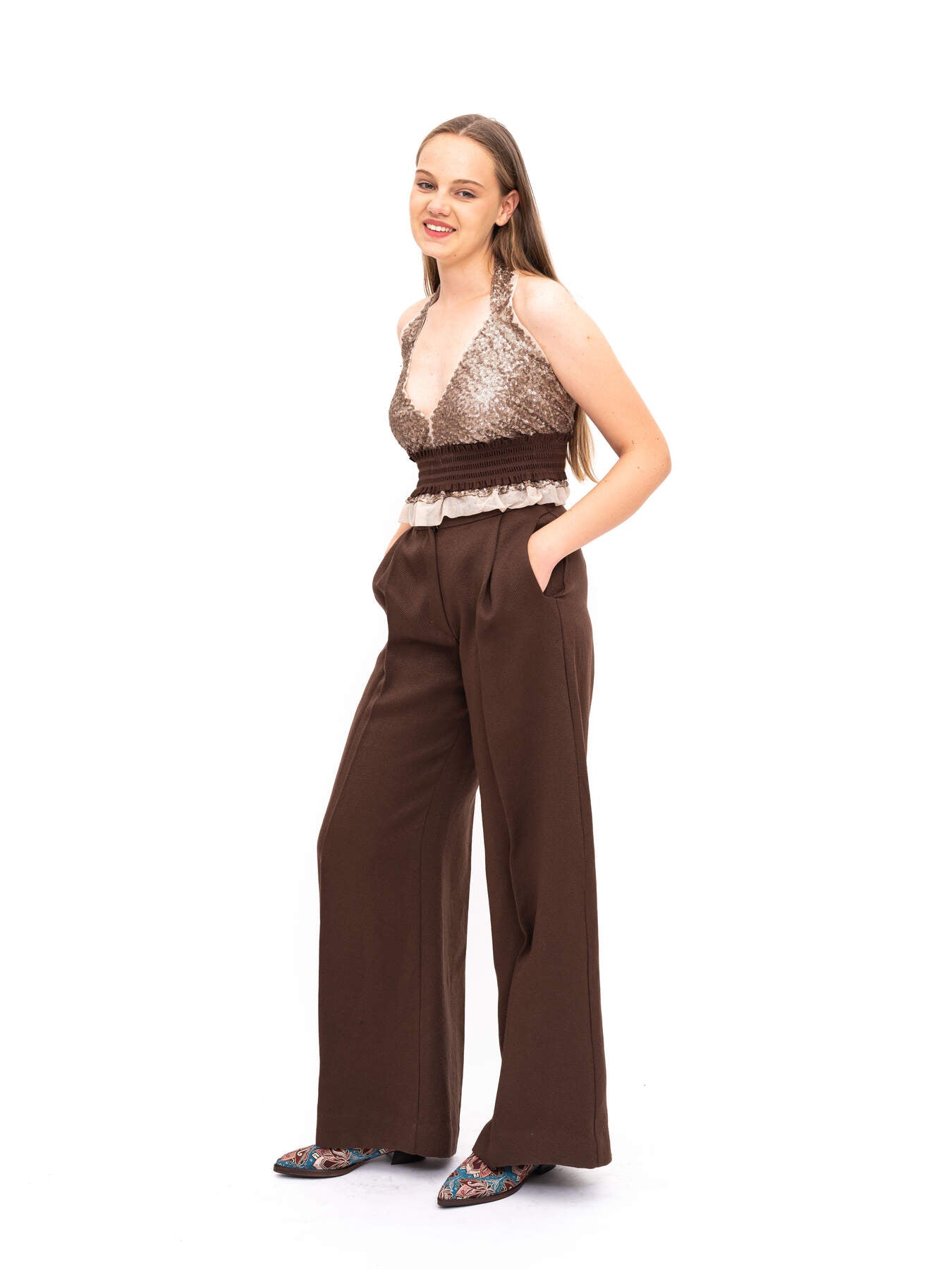 Pants Brown Palazzo