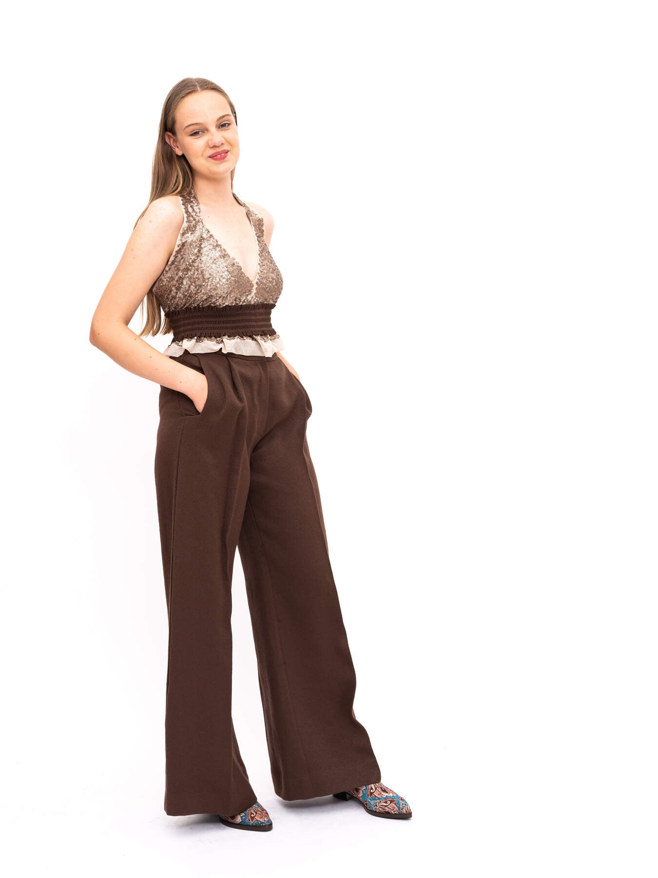 Pants Brown Palazzo