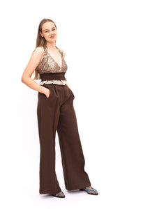 Brown Palazzo Pants