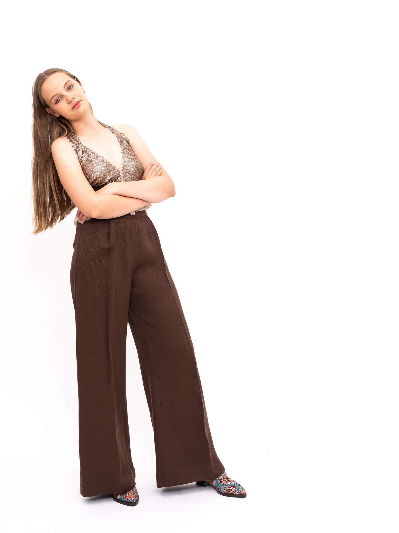 Pants Brown Palazzo
