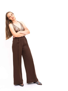 Brown Palazzo Pants