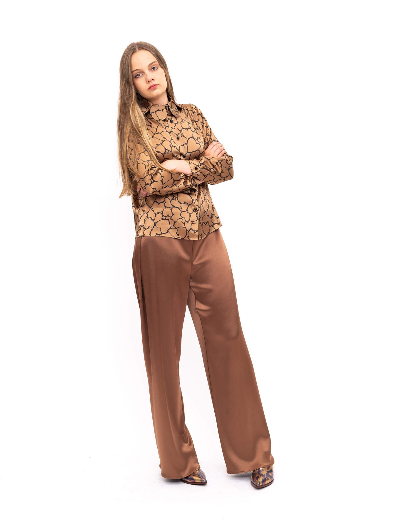 Pants Brown Silk