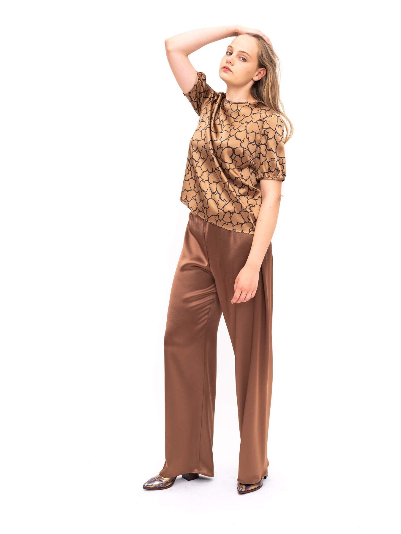 Pants Brown Silk