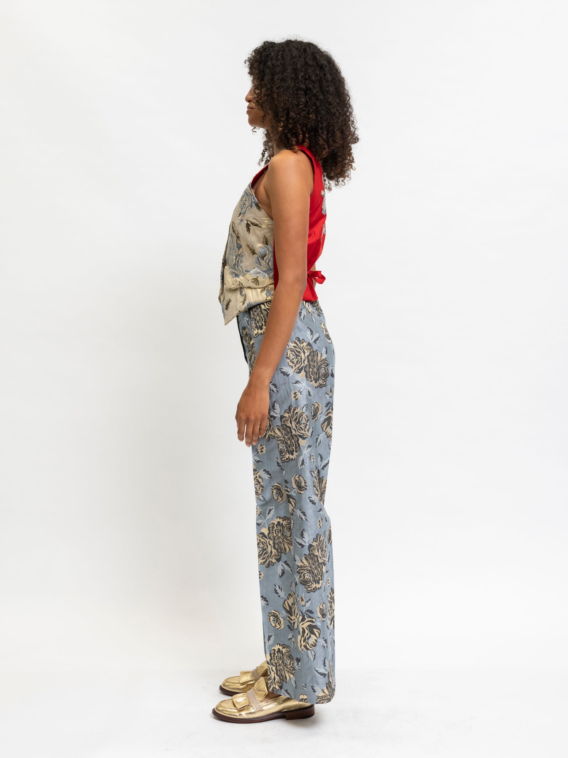 Pants Floral Blue Palazzo