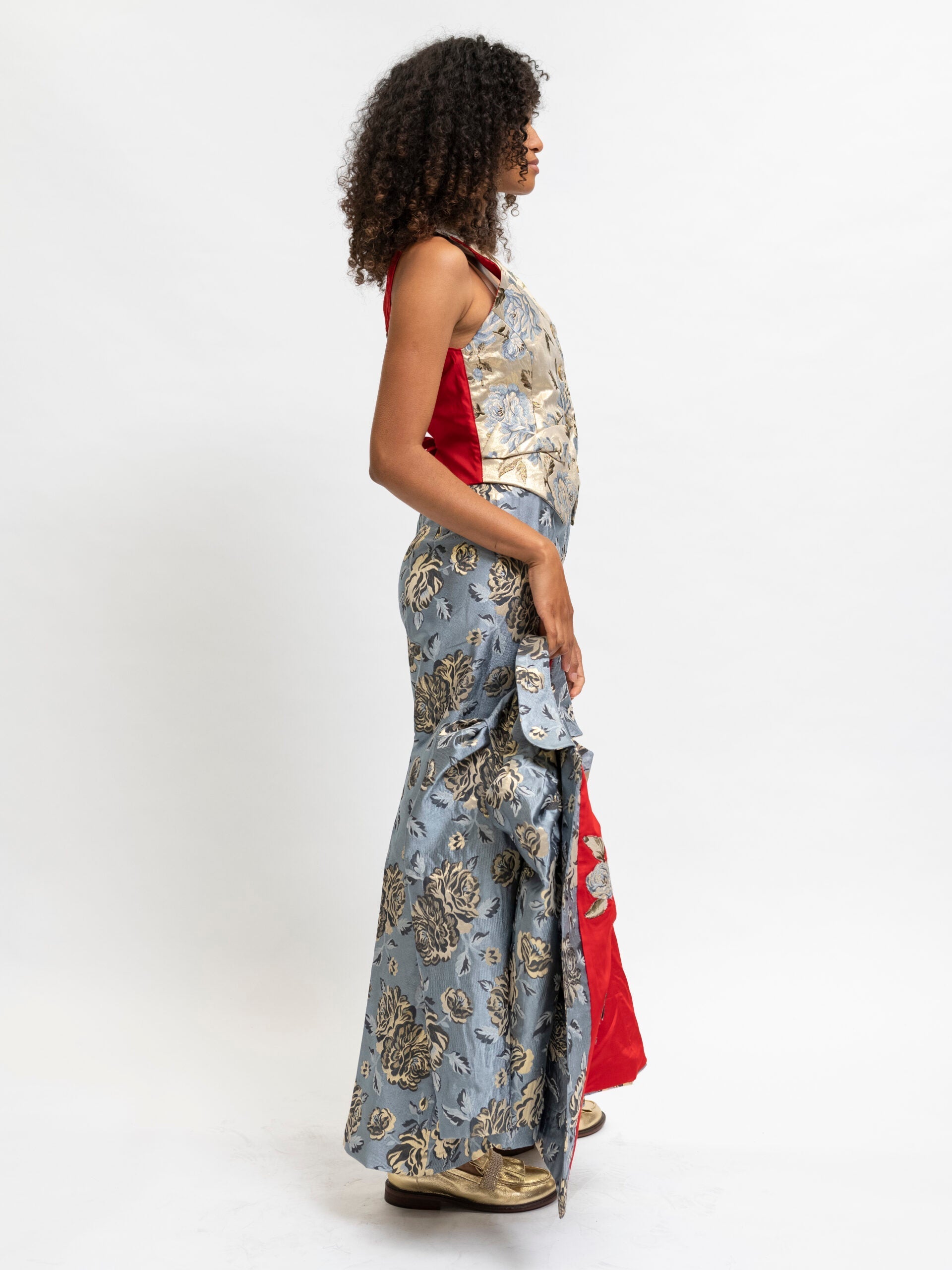 Pants Floral Blue Palazzo