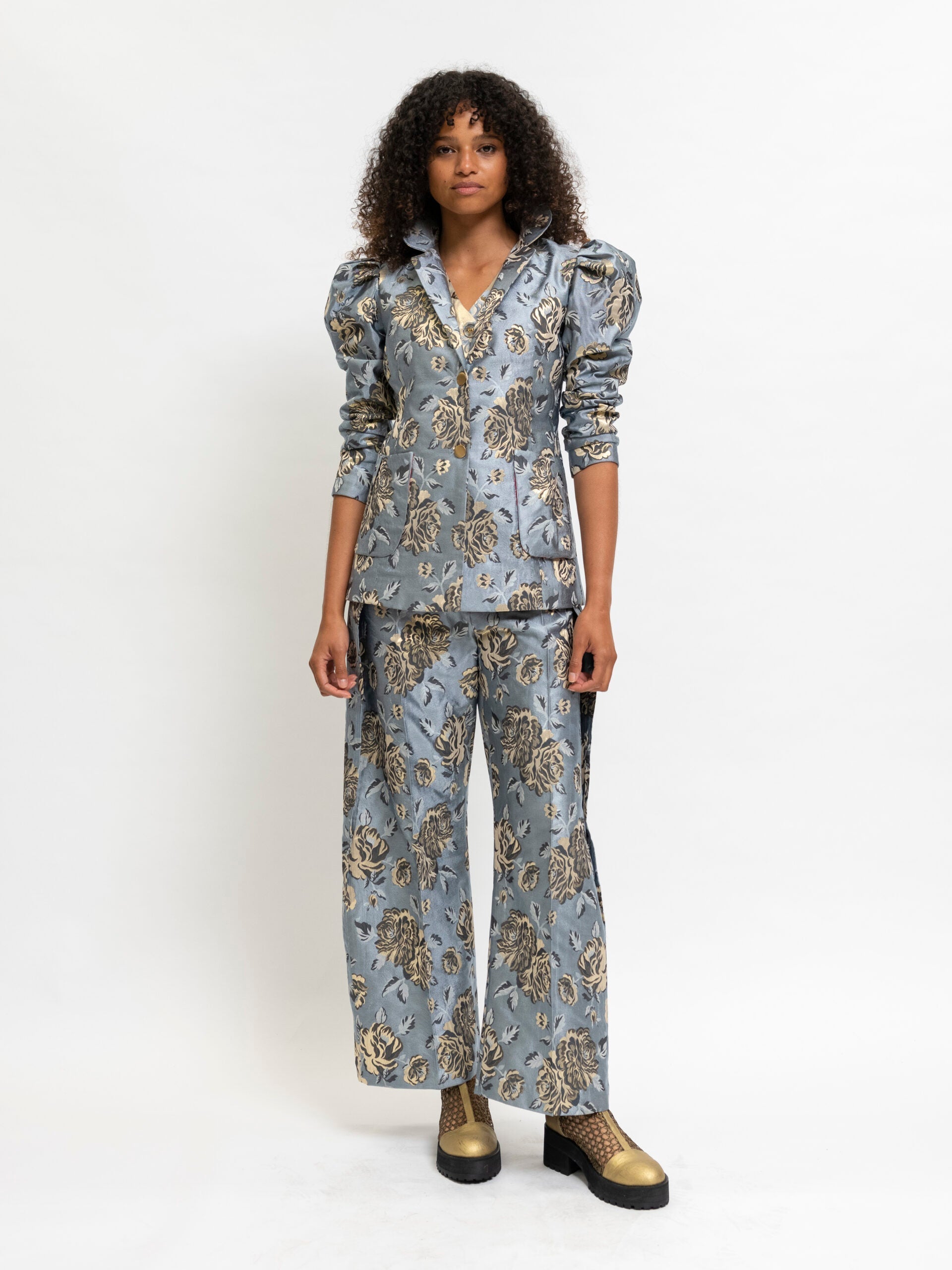 Pants Floral Blue Palazzo